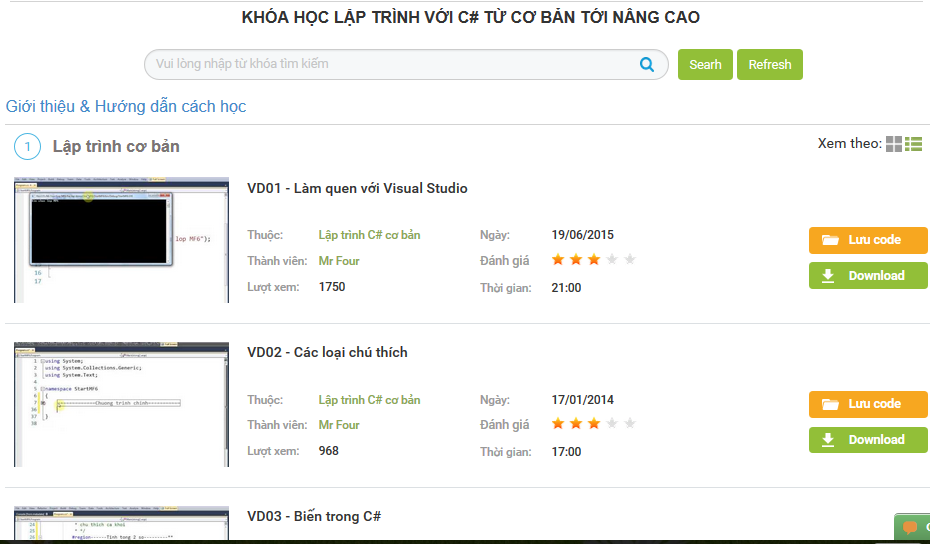 học lập trình online